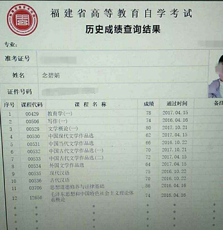我们一起来晒自考成绩单